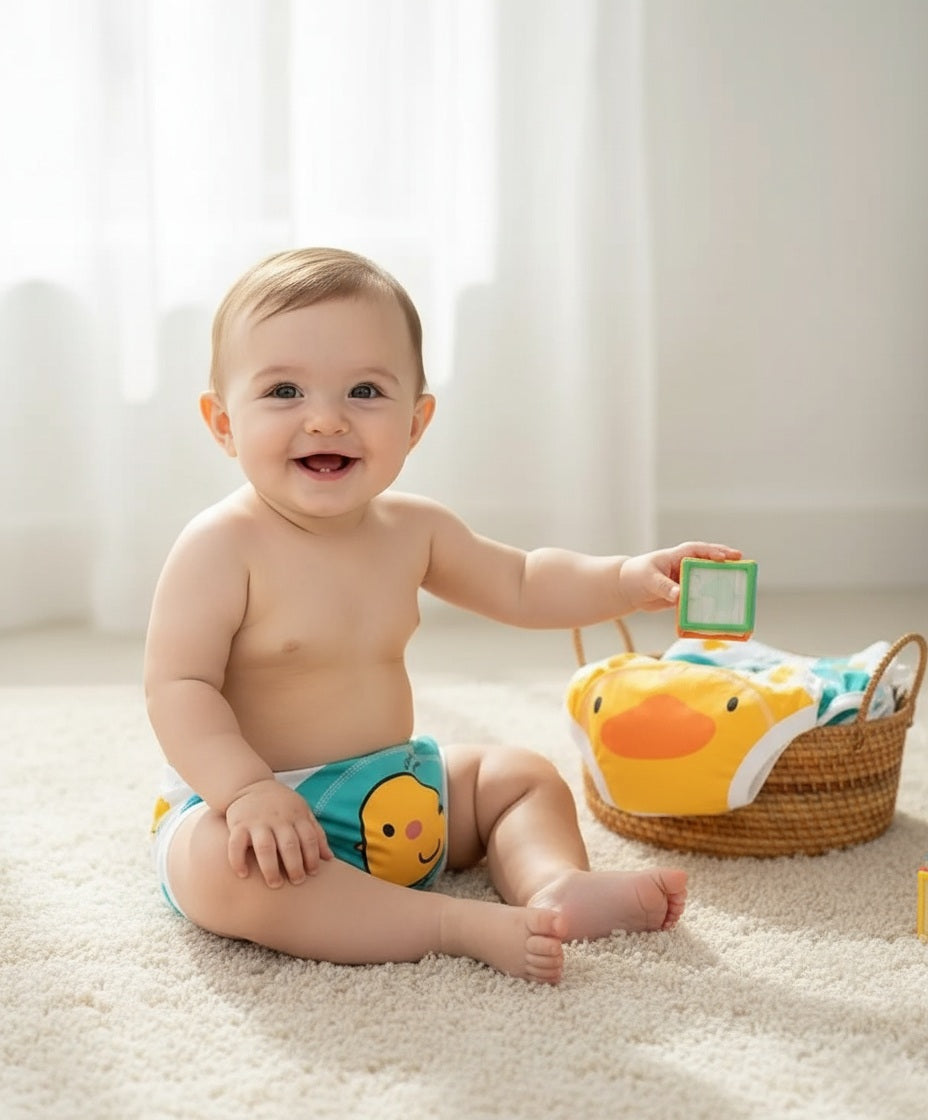 Leakage Proof Reusable Cloth Diaper for Baby (Pack of 2)